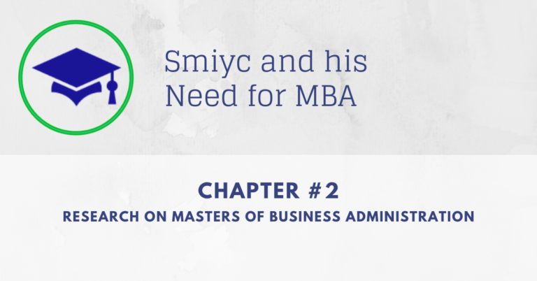 Smiyc researches on Masters of Business Administration | Chapter #2