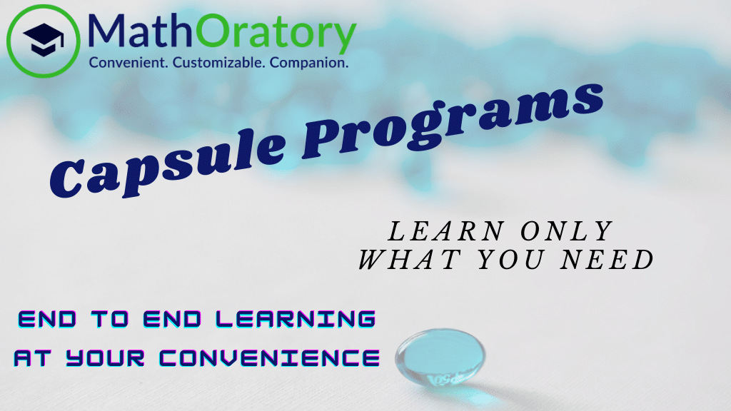 Capsule Courses for aptitude tests at MathOratory