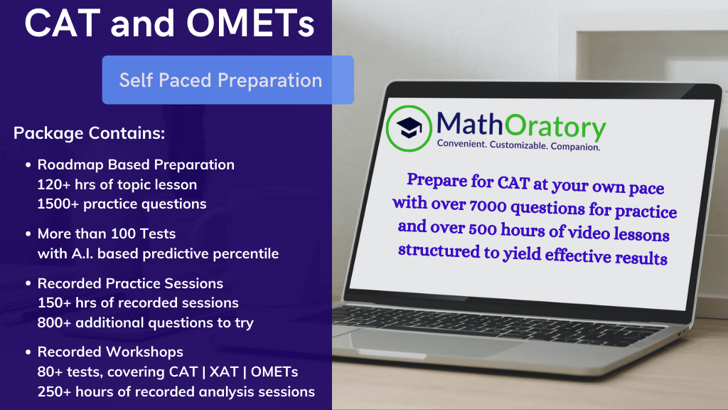 Self Paced Online preparation for CAT & OMETs